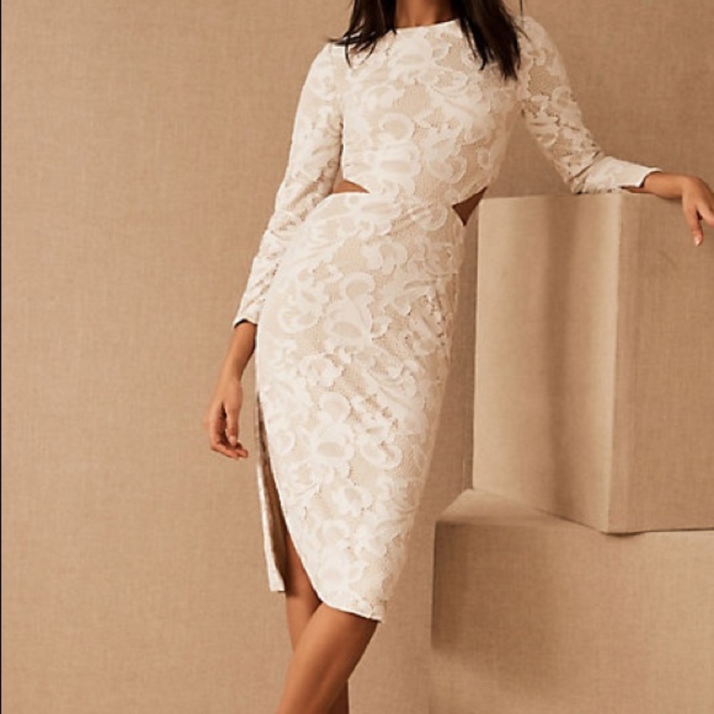 Hayley Paige Erykah dress white lace size 4